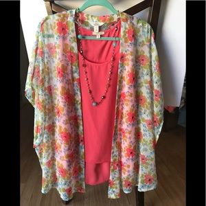Sun & Shadow Floral cover up